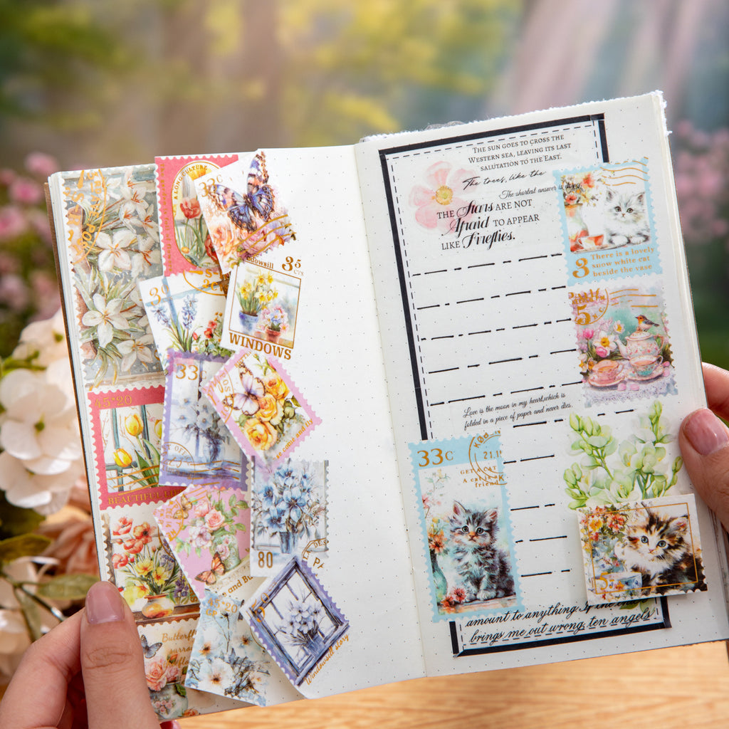 1 Roll Creative Postage Stamp Stickers Tape HYYJ