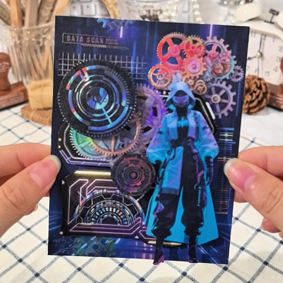 1 Roll Mechanical Gears Themed PET Tape CLKXQ