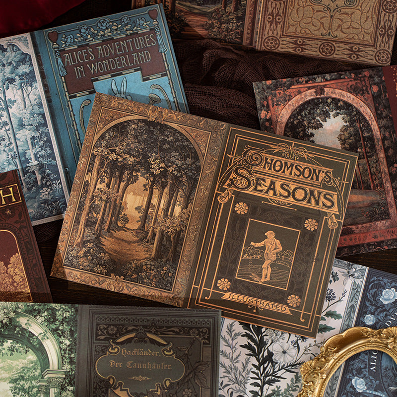 16 Pcs Vintage Scrapbook Bakcground Paper SJSY