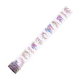 Botanical Wisteria Garland Shell-Shine Die-Cut PET Tape