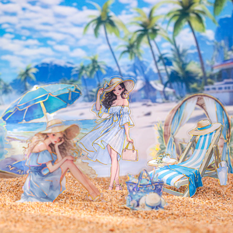 30 Pcs Summer Travel PET Stickers XRZL