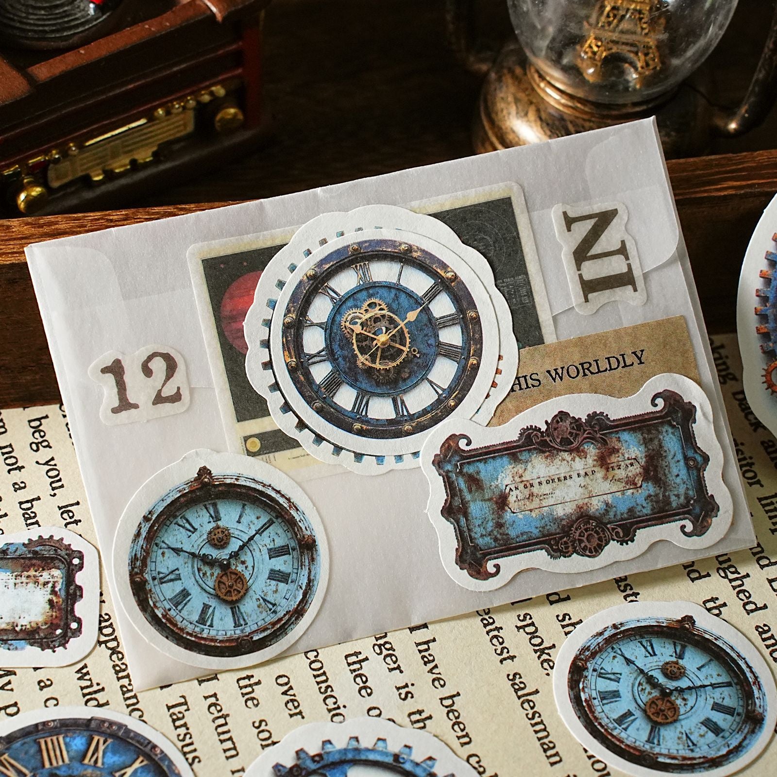46 Pcs Vintage Punk Themed Stickers PKSD