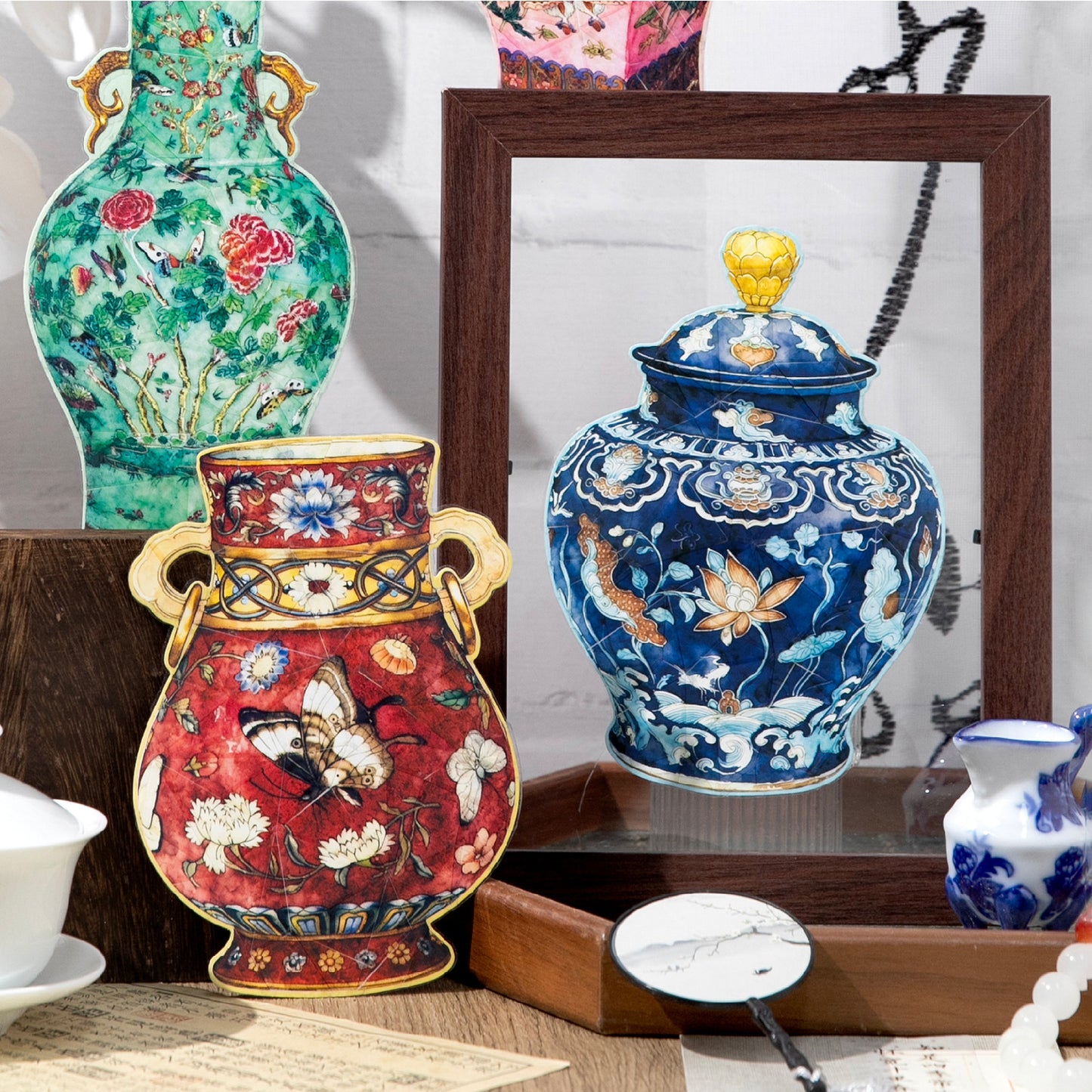 Porcelain Vase DIY Puzzle Stickers Kit CQYL