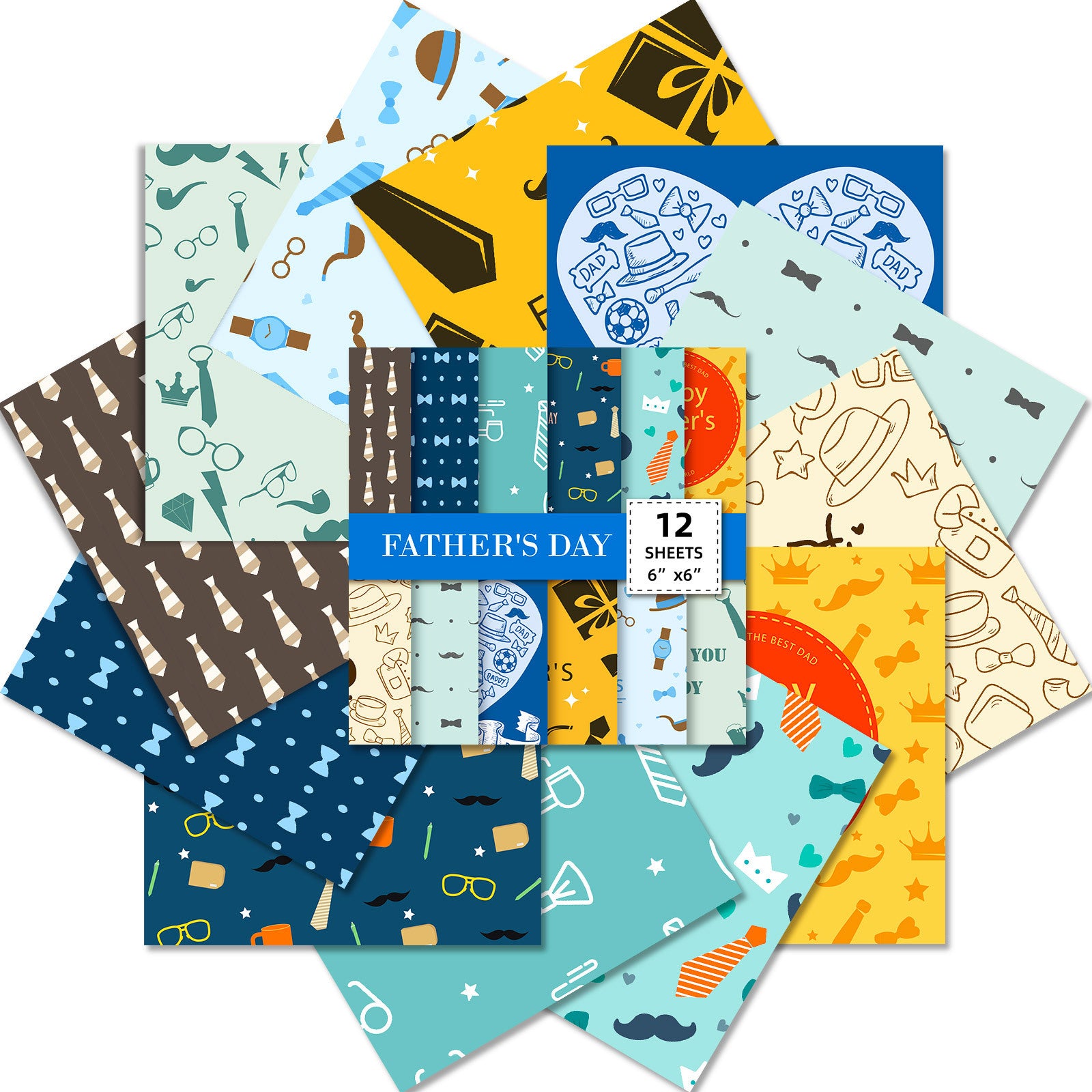 6 inch Father's Day Scrapbook Paper Pad PA798