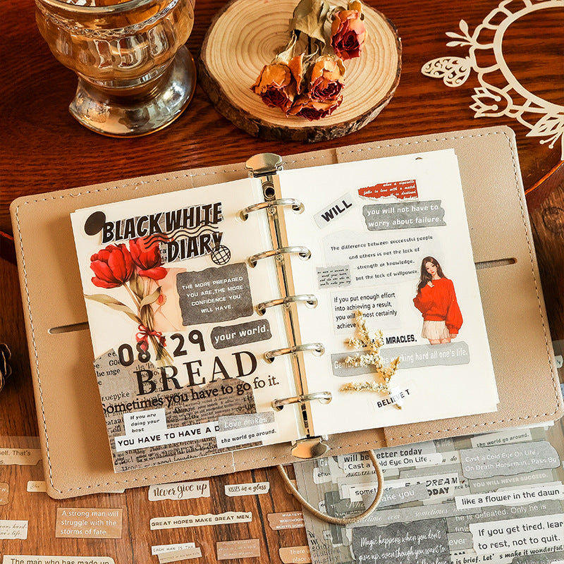 6 Sheets Vintage Quote Stickers FGJSG