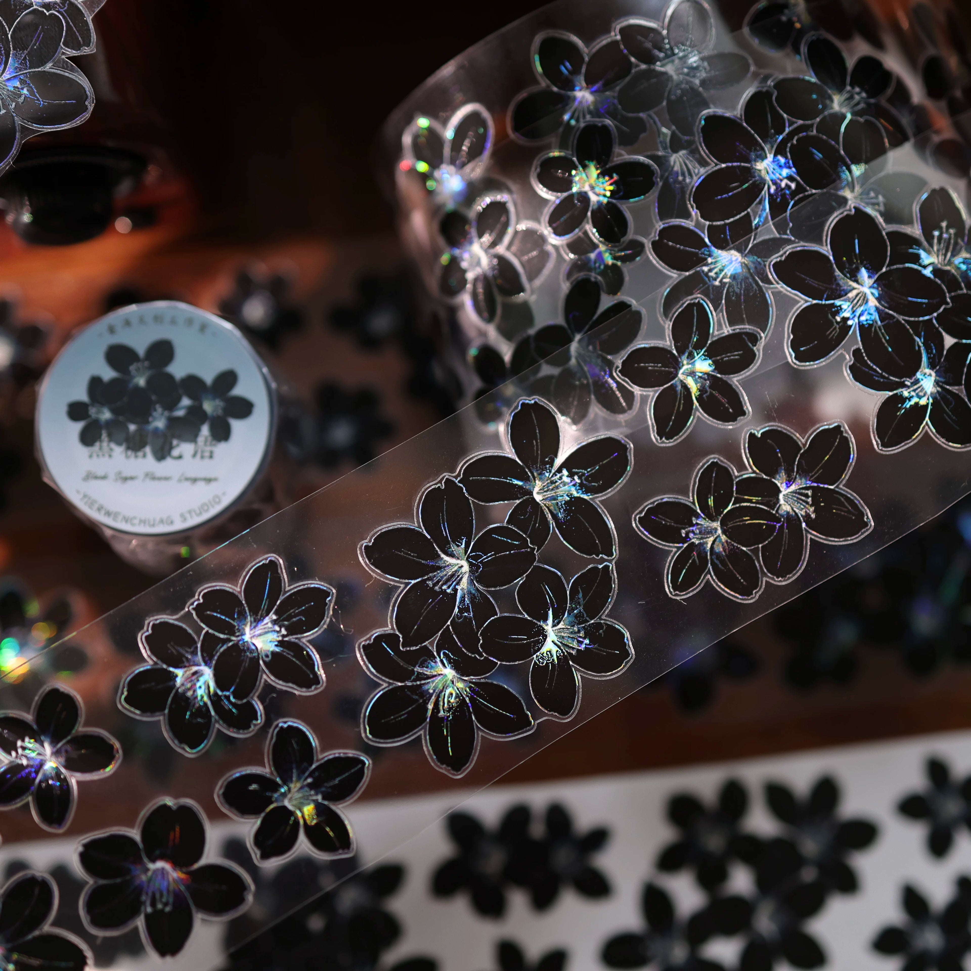 Floral Decorative Tape Rolls- Muscovado Whispers