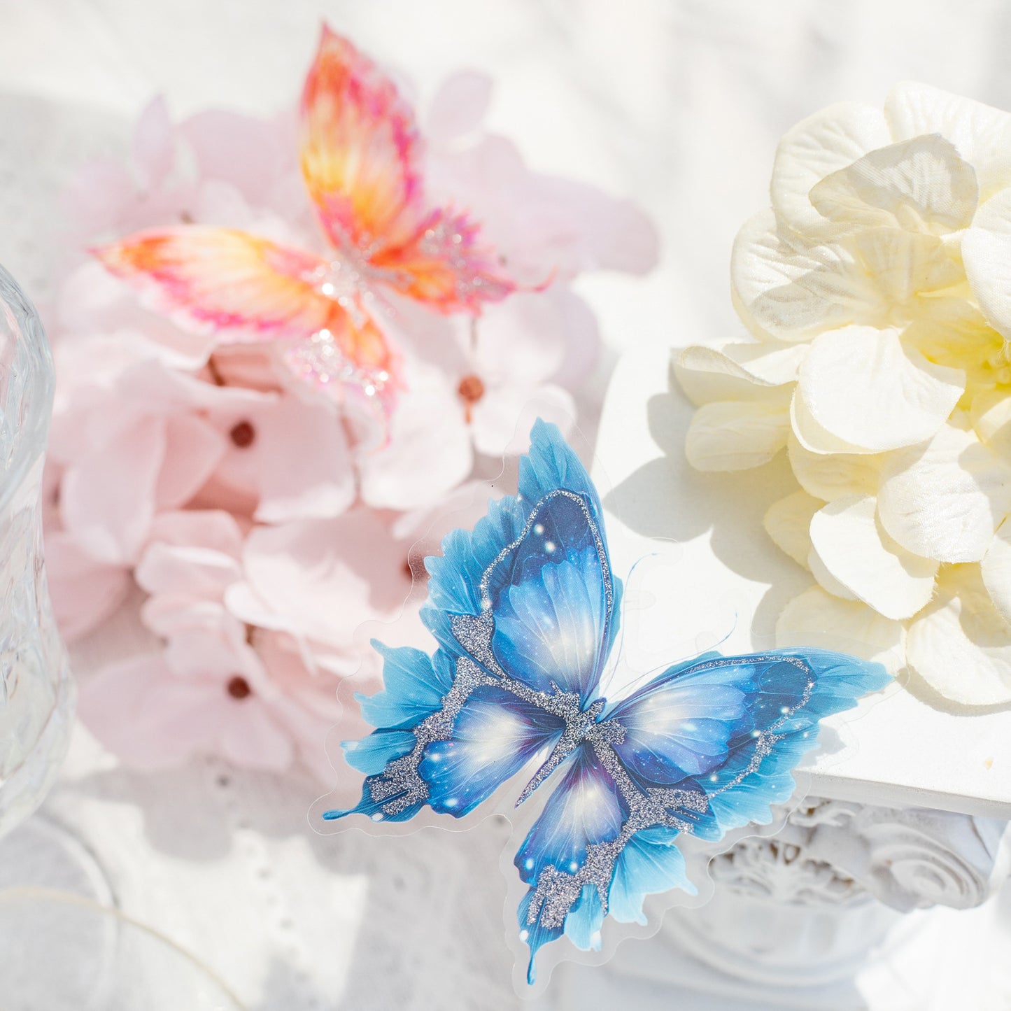 20 Pcs Butterfly PET Stickers LGHD