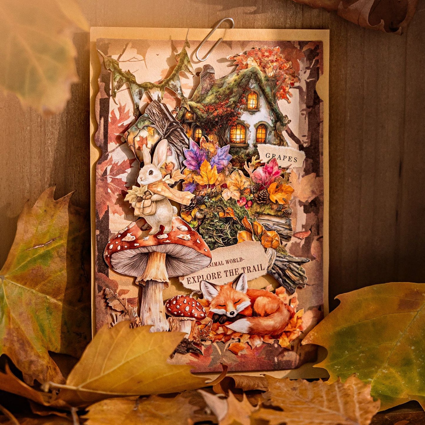 30 Pcs Autumn Themed Journal Stickers QRZJ