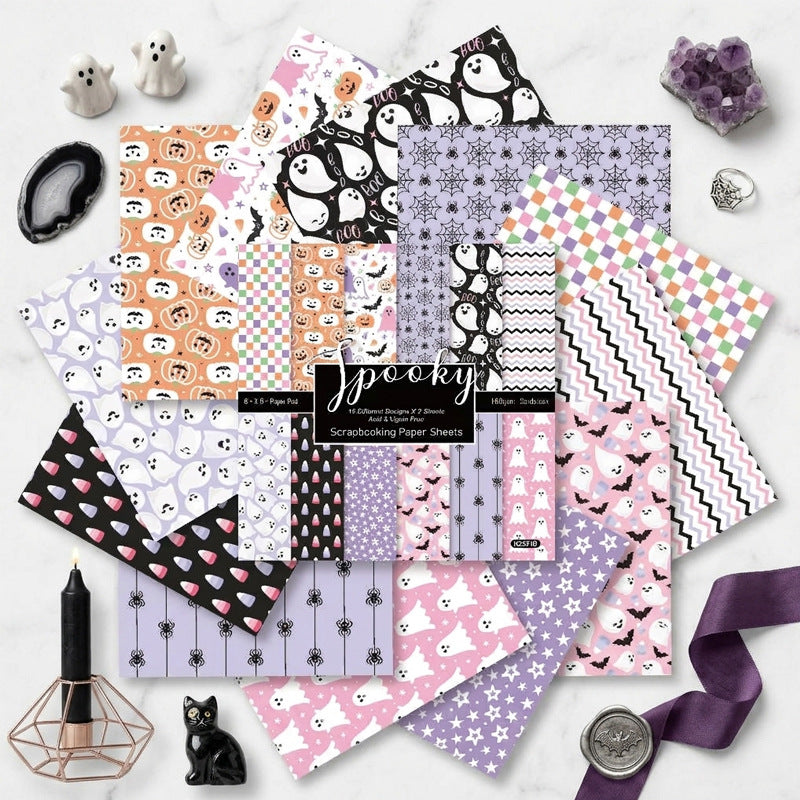 6 inch Halloween Scrapbook Paper Pad SKP331B