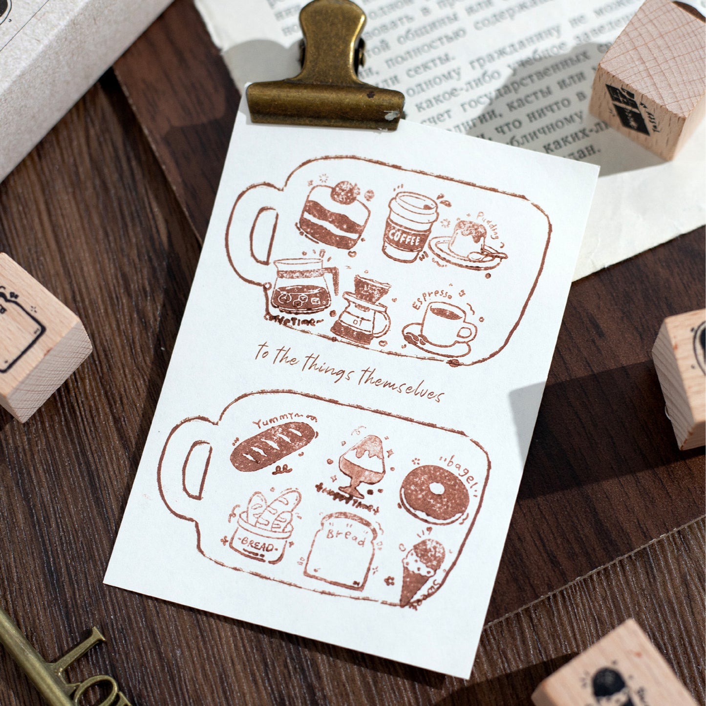 9 Roll Reading Lifestyle Wooden Stamp SGDSH