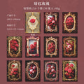 30 Pcs Rose Theme Scrapbook Paper QWZY