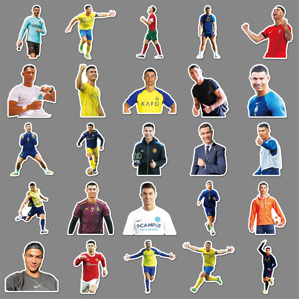 50Pcs Football Theme Waterproof Vinyl Stickers STY02