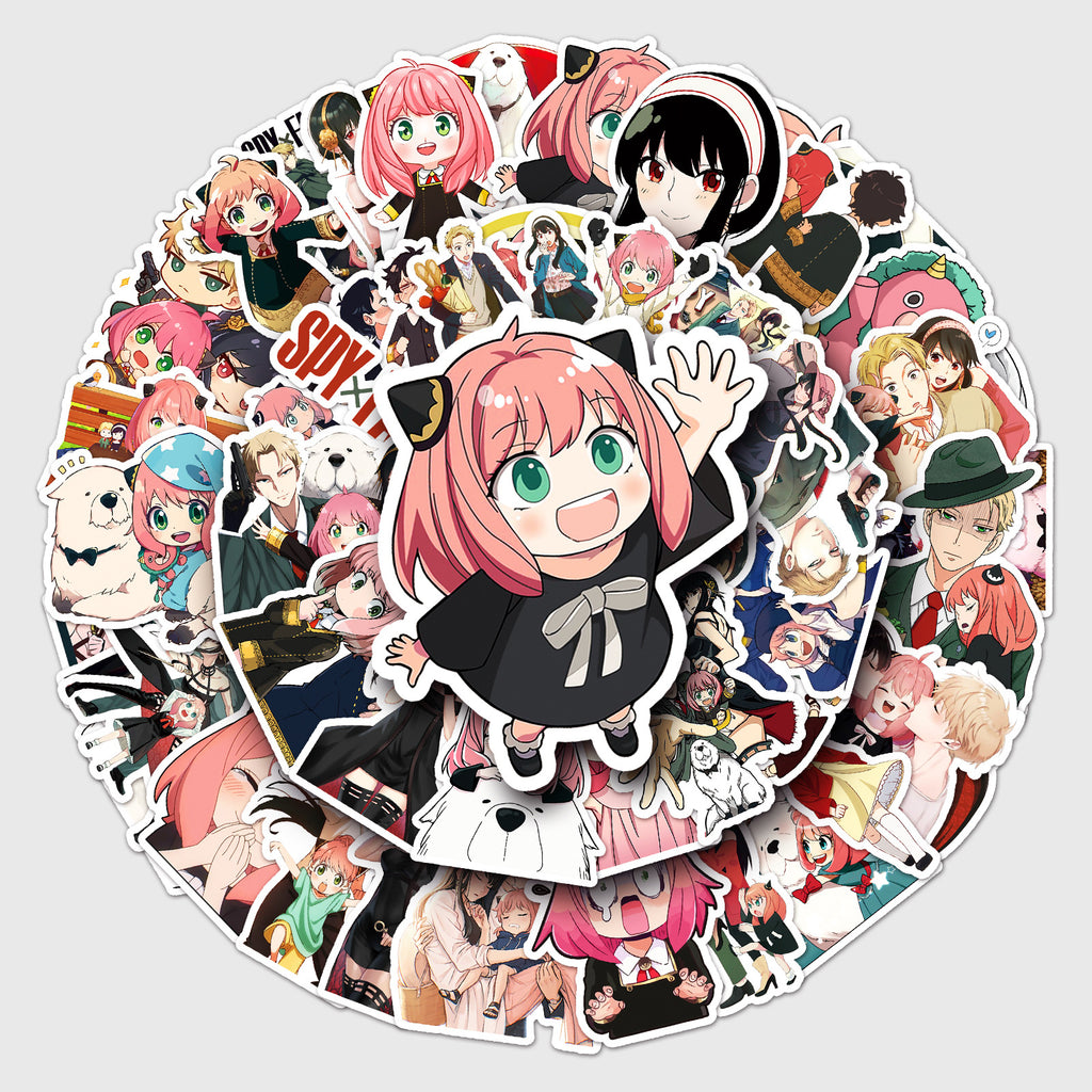 50 Pcs Vinyl Cartoon Girl Stickers GJJ584