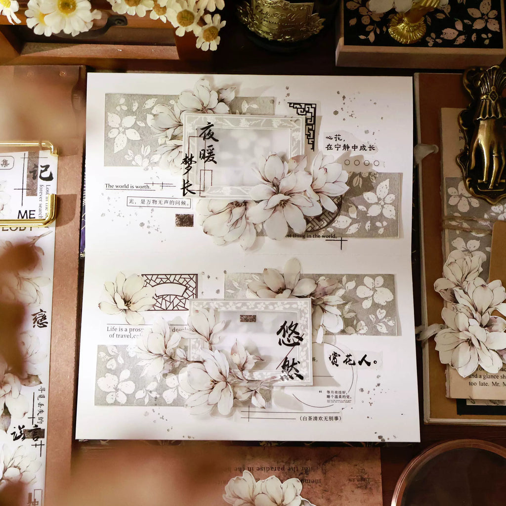Floral Decorative Tape Rolls- Moon-Gelled Fragrance