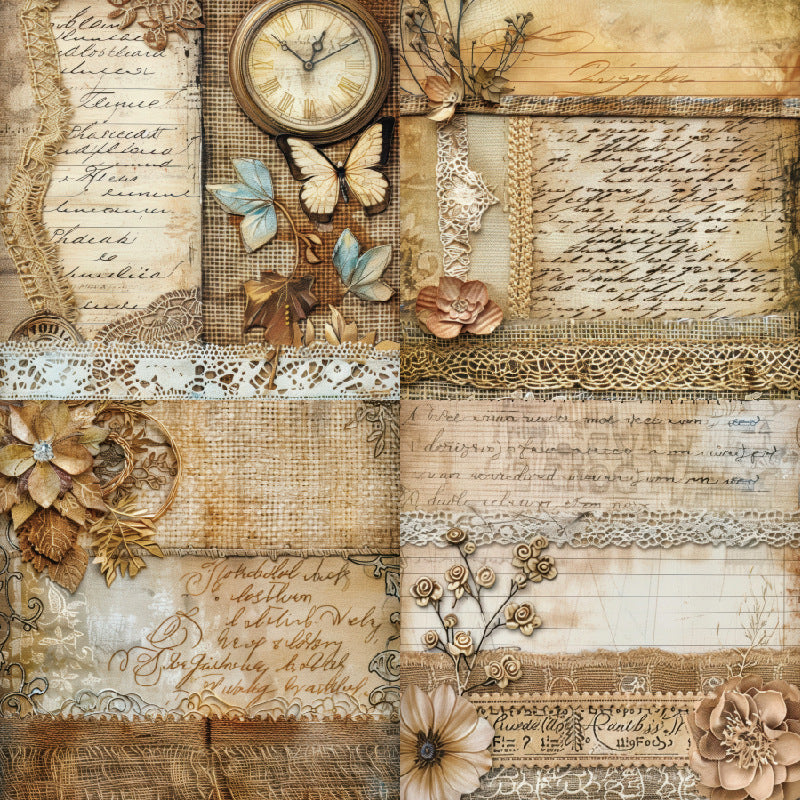 6 inch Burlap Scrapbook Paper Pad SKP536