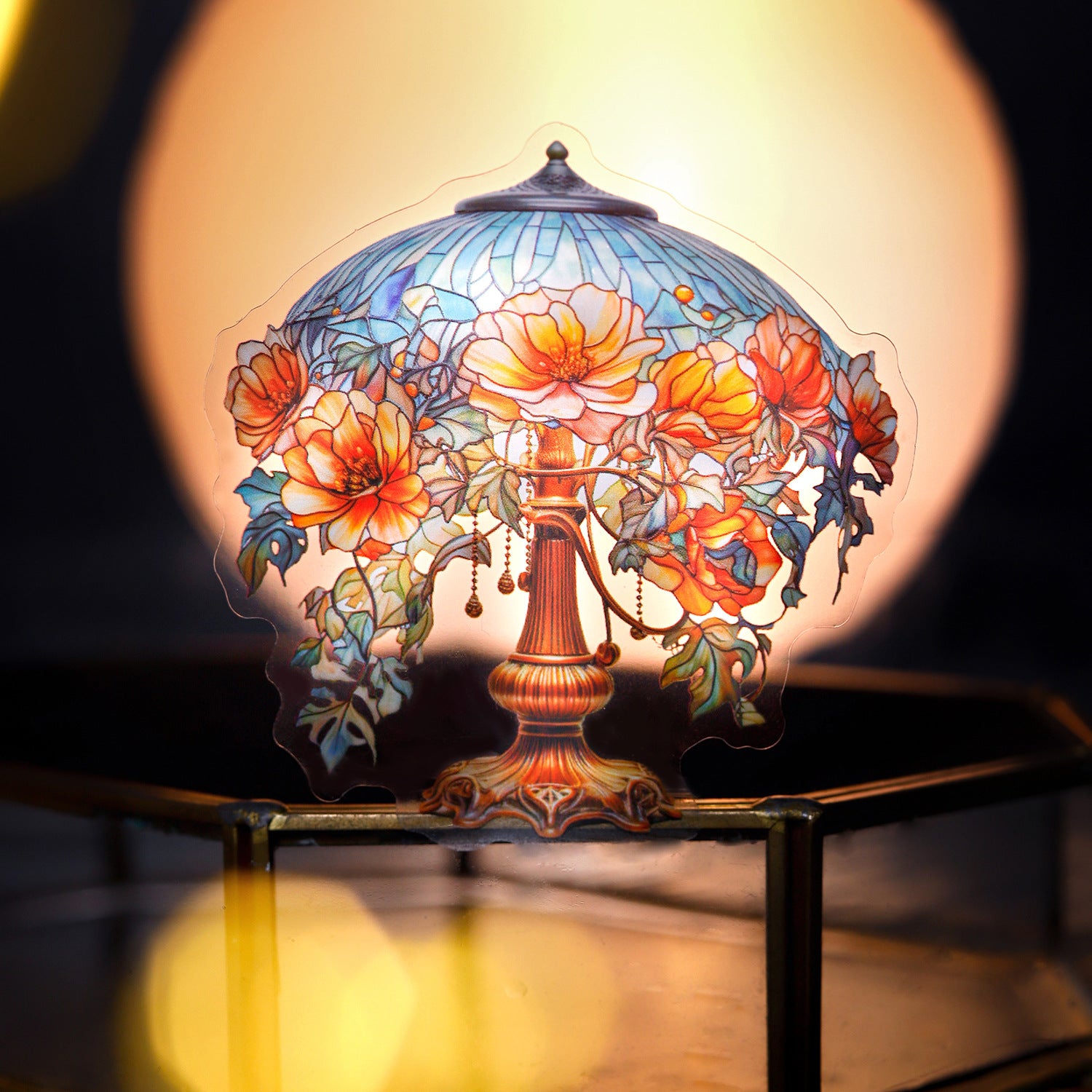 10 Pcs Prosperous Desk Lamp PET Stickers YMXC