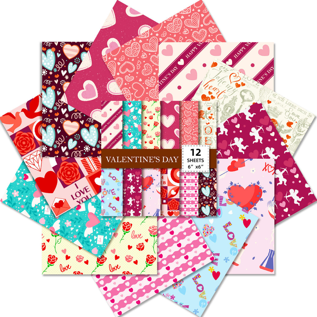 6 inch Valentine's Day Scrapbook Paper Pad PA771