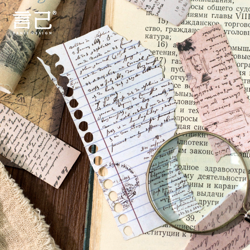 15 Pcs Burnt Vintage Journal Paper YLXJ