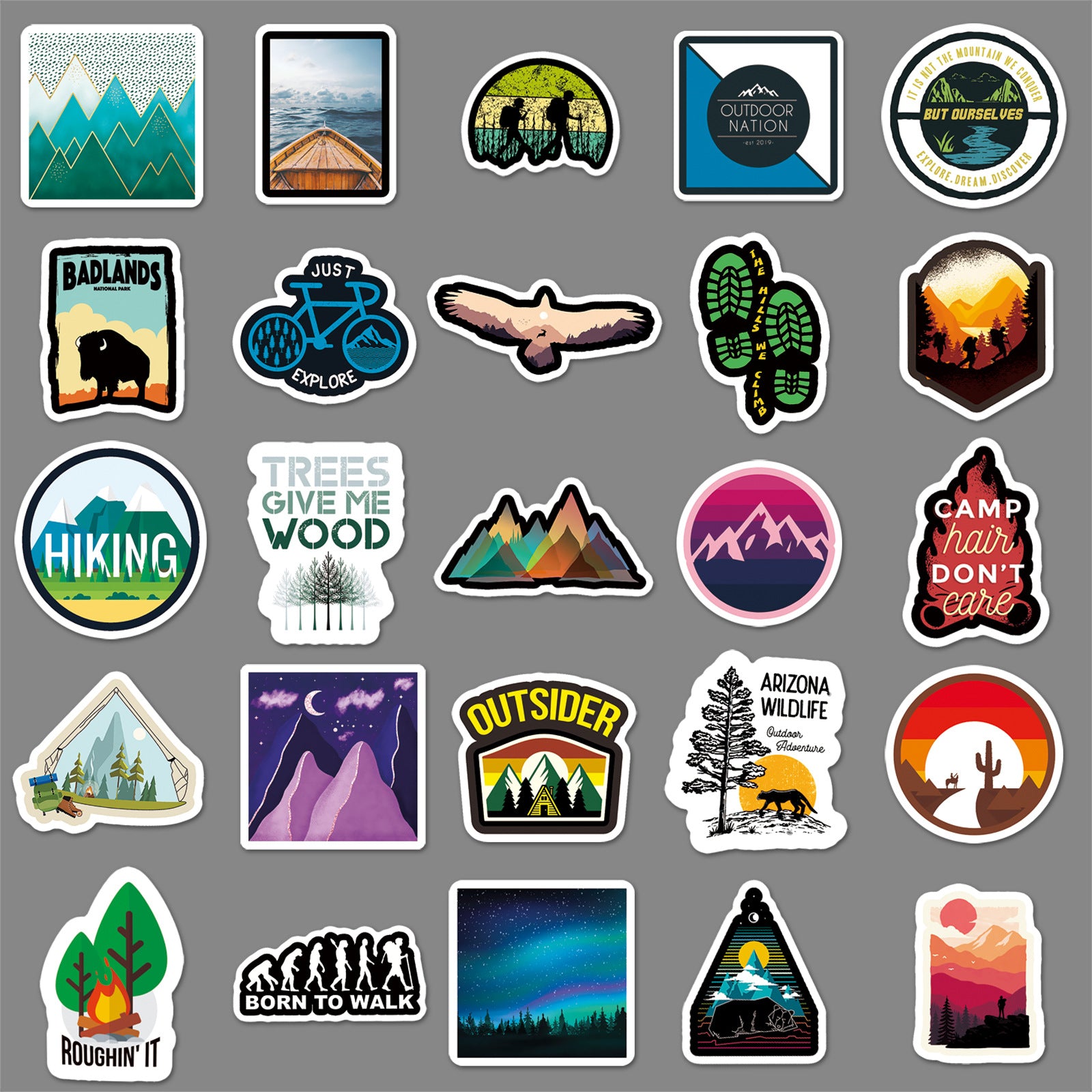 50Pcs Travel Camping Vinyl Stickers TRV24