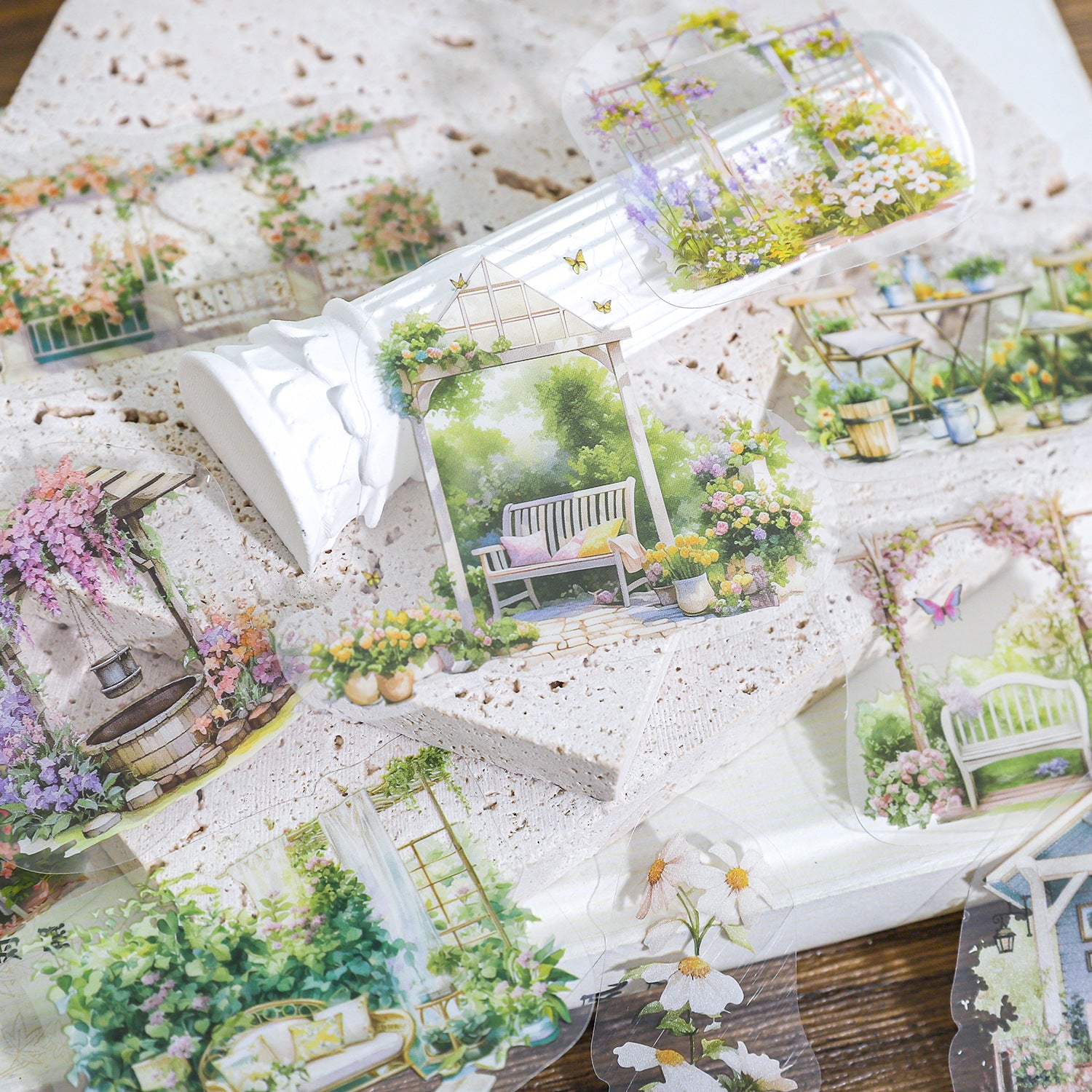 30 Pcs Garden Theme PET Sitkcers MBFT