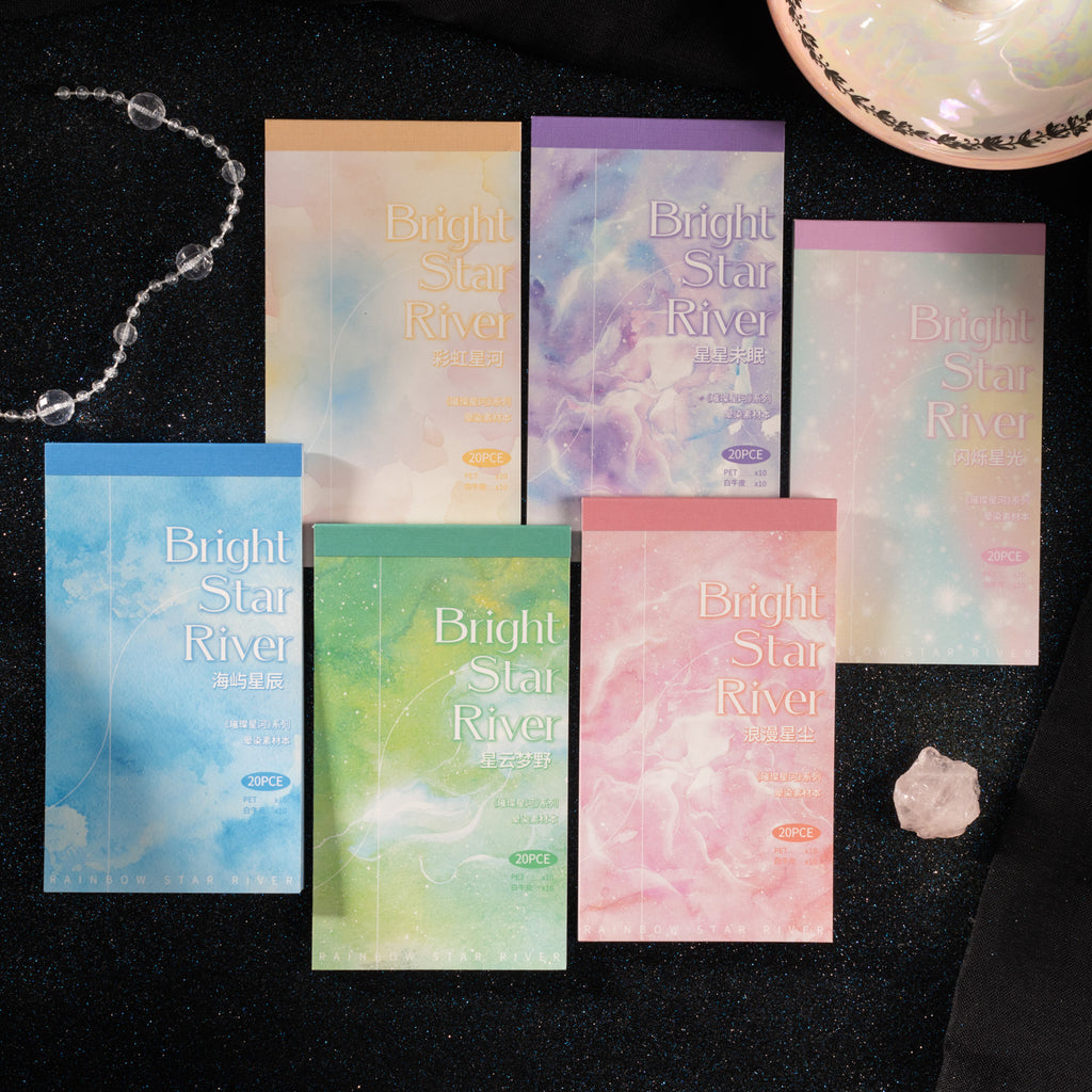 20 Sheets Cloud Scrapbook Paper and PET Stickers CCXH