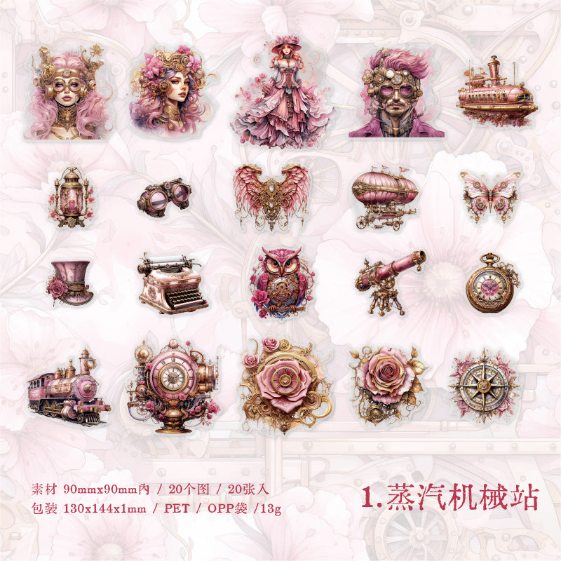 20 Pcs Old Time Stickers ZQGD