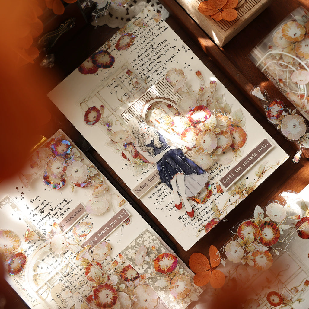 Floral Decorative Tape Rolls- Morning Glory