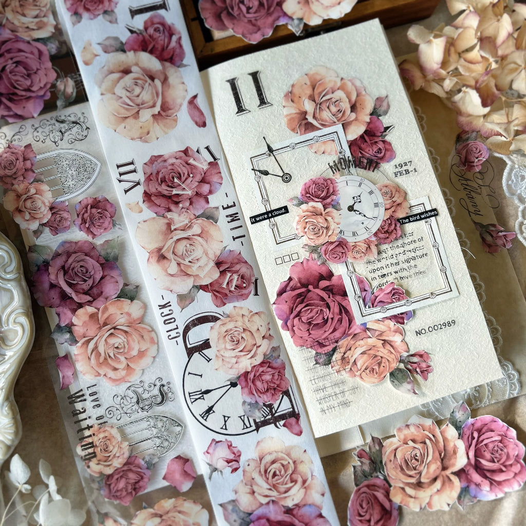Floral Decorative Tape Rolls- Nostalgic Rose