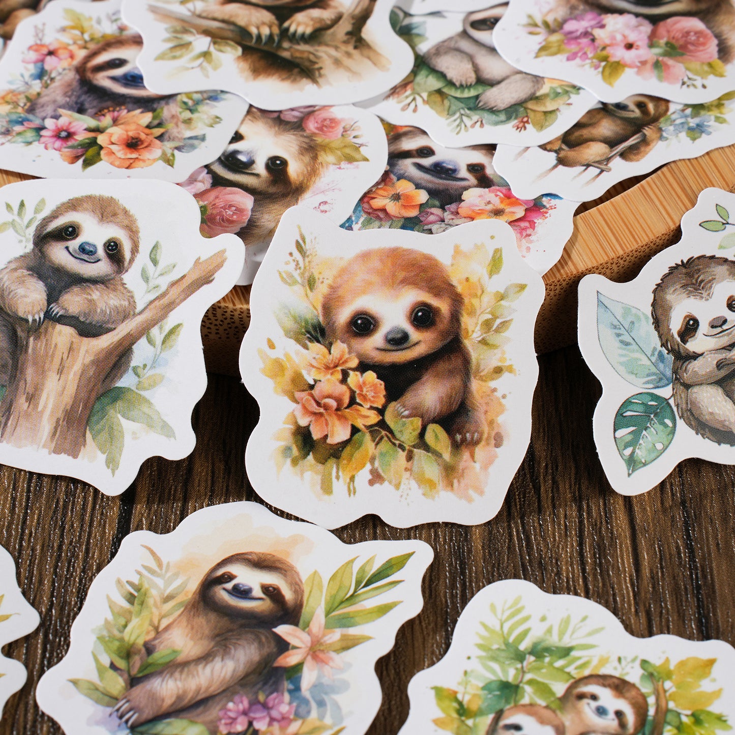 46 Pcs Sloth Stickres SLMM