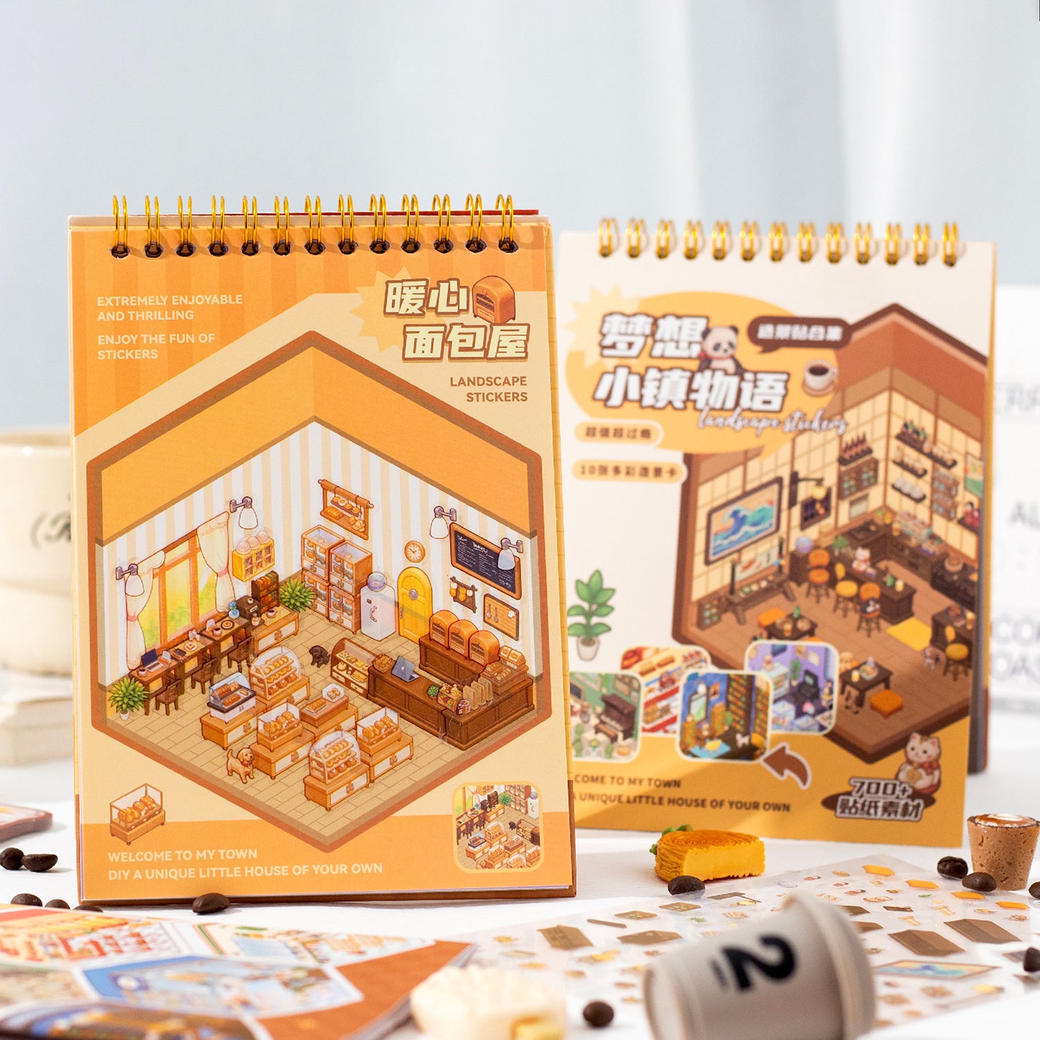 3D Scene Shop Theme Card and Stickers Kit MXXZWY