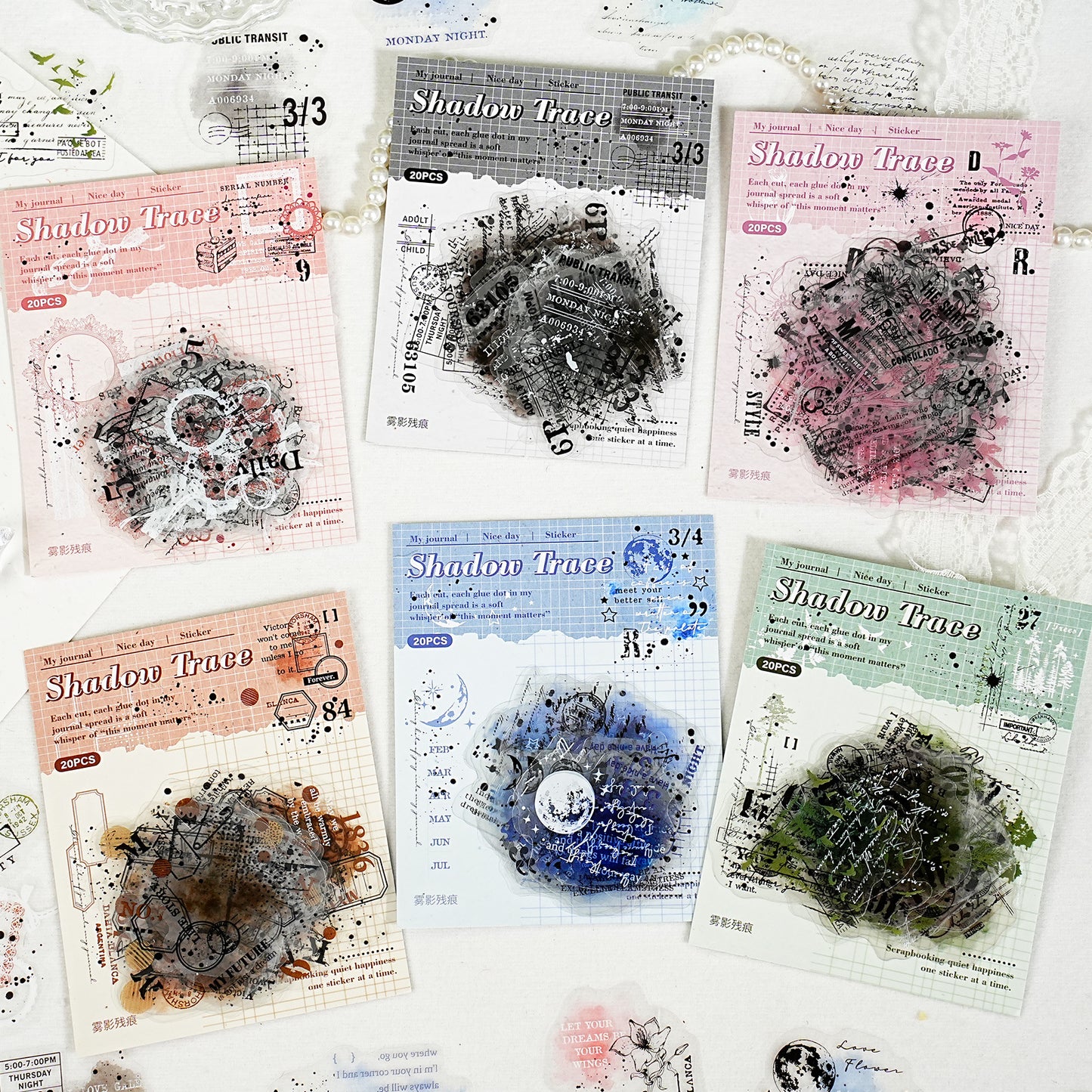 15 Pcs Vintage Collage PET Stickers WYCH