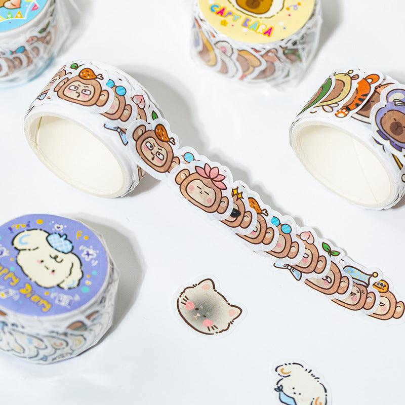 100 Pcs Cute Animal Washi Stickers MMDWC