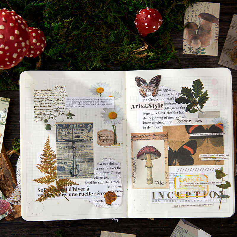 80 Pcs Mini Vintage Scrapbook Paper ZWWG
