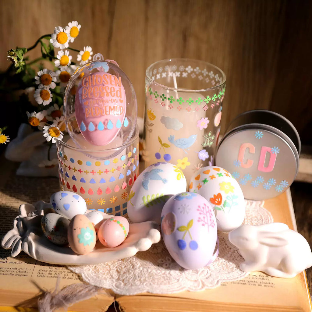 2 Sheets Waterproof Rub on Stickers - Easter