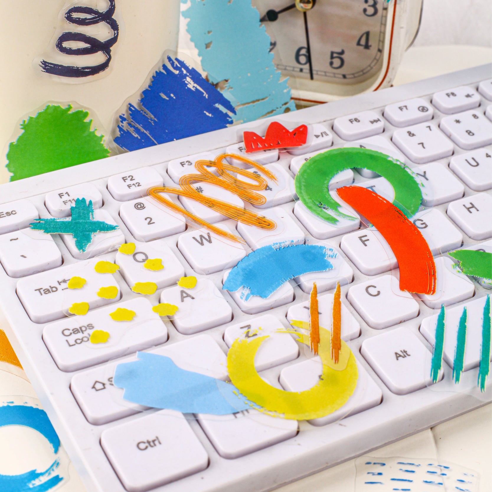 20 Pcs Paint Theme PET Stickers YSYXL