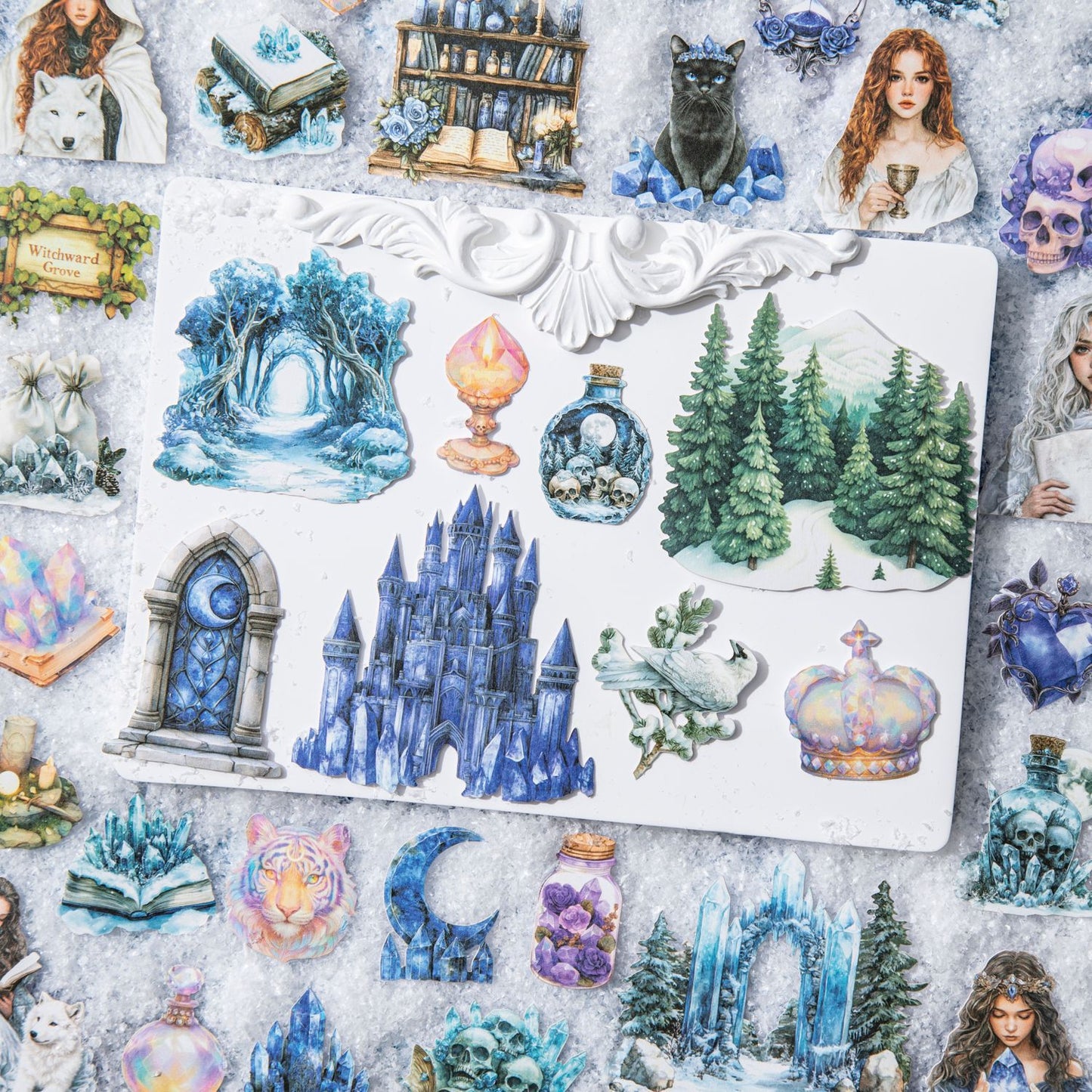 25 Pcs Magic Winter PET Stickers MHDR
