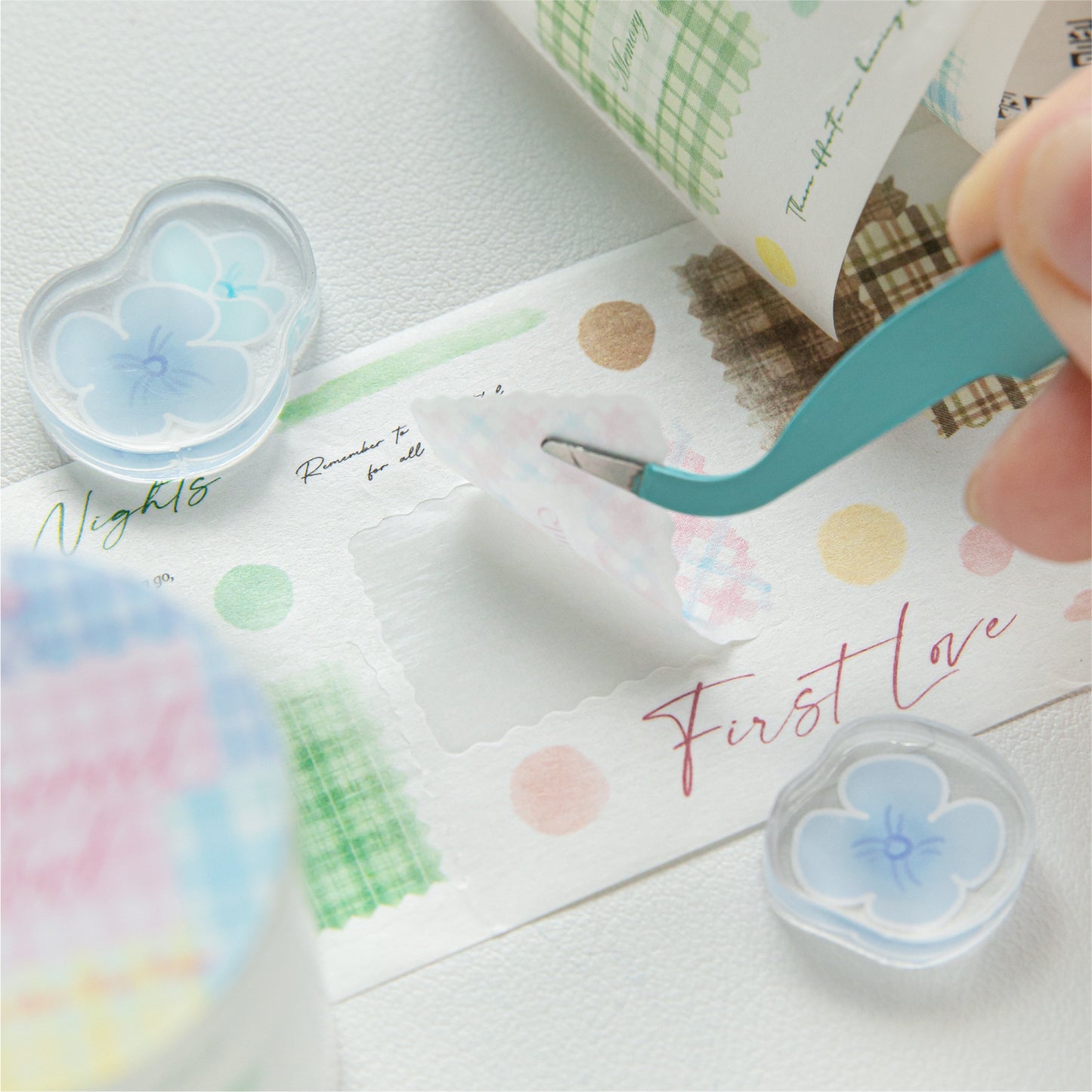 1 Roll Watercolor Grid Washi Tape CSGWP