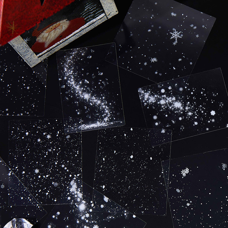 1 Roll Snow Themed PET Stikcers JRYX