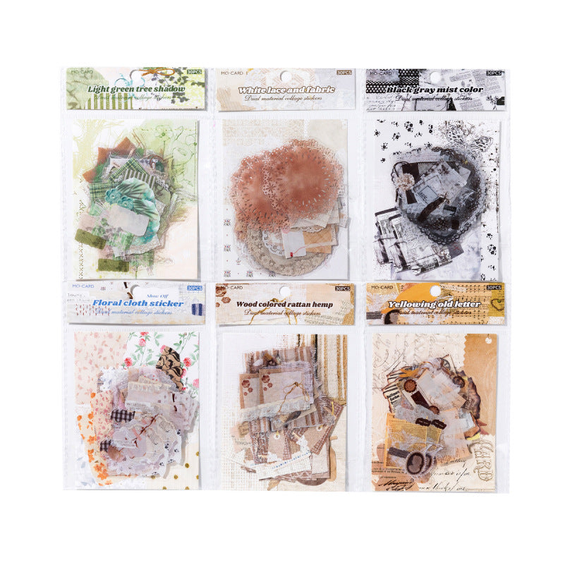 30 Pcs Vintage Journal Stickers PTDY