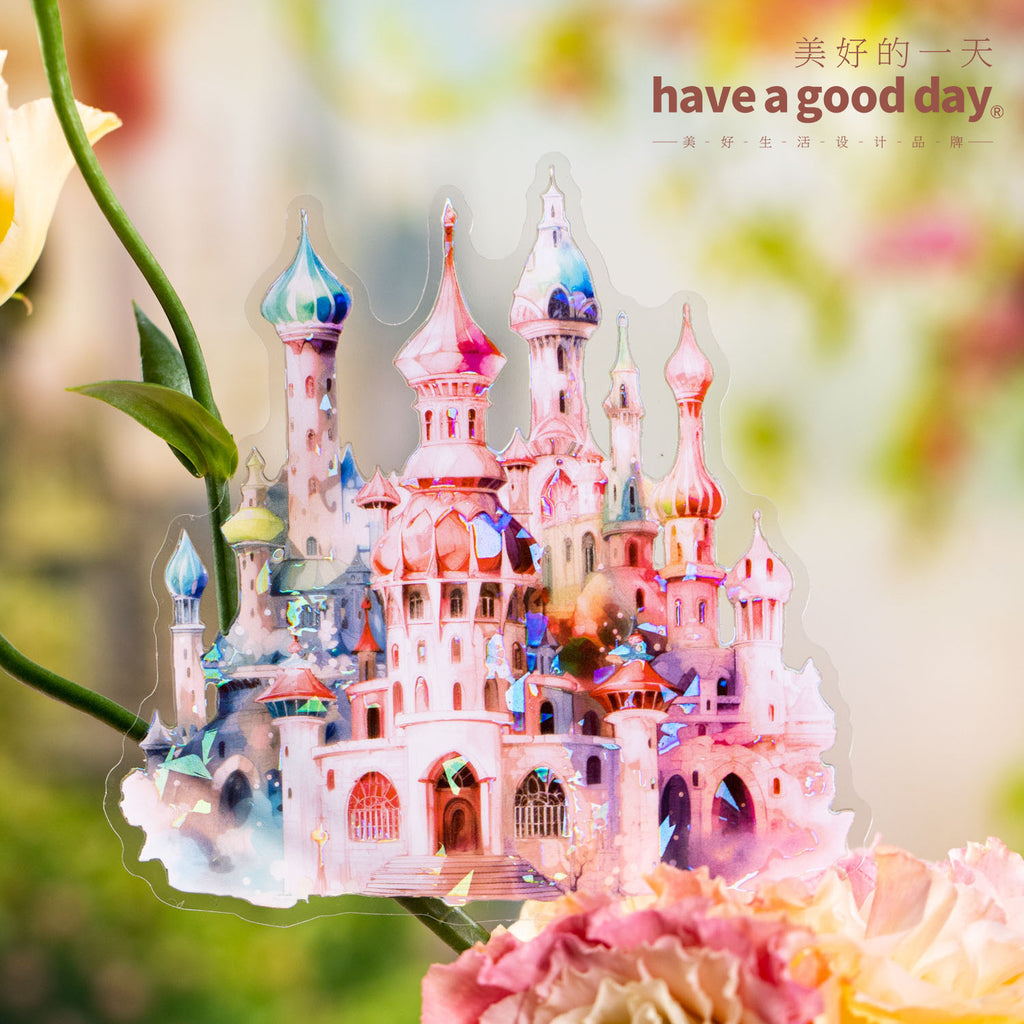 8 Pcs Princess and Castle PET Stickers GZCB