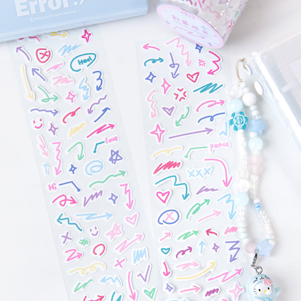1 Roll Symbol Stickers Tape XTZSS