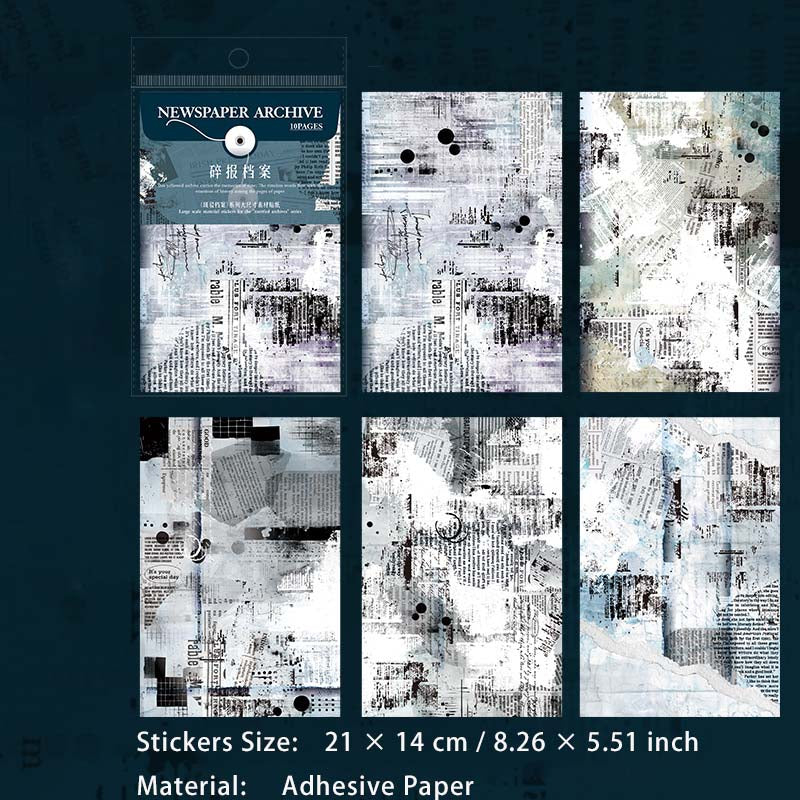 10 Pcs Vintage Junk Journal Stickers BBDA