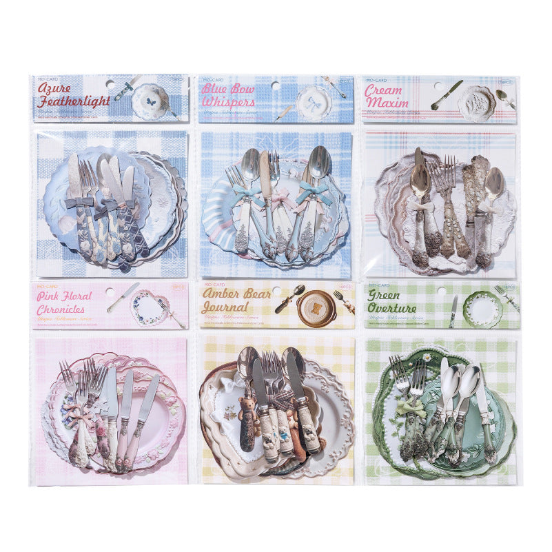20 Pcs Tableware Themed PET Stickers WTBX