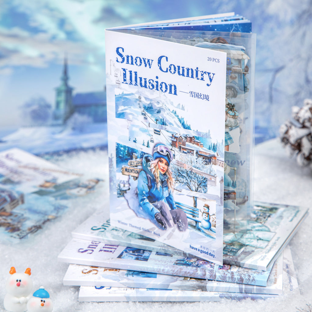 20 Sheets Winter Themed Stickers Book XGHJ