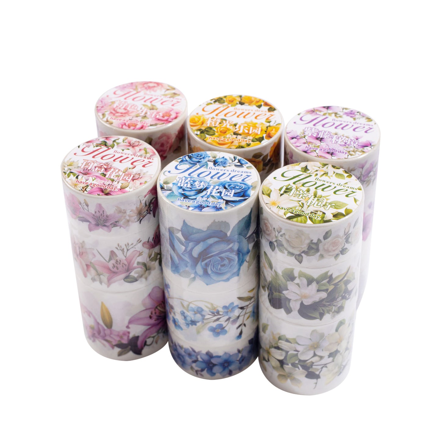 3 Roll Flowers Washi Tape FHRM