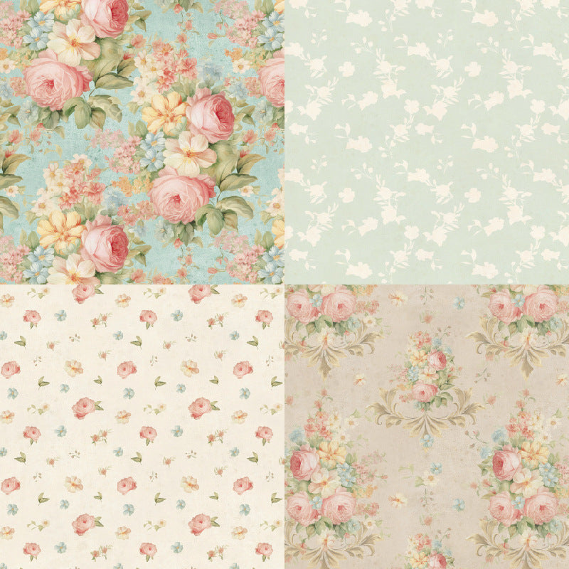 6 inch Victorian Floral Scrapbook Paper Pad SKP535
