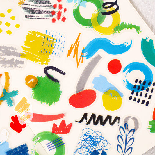 20 Pcs Paint Theme PET Stickers YSYXL