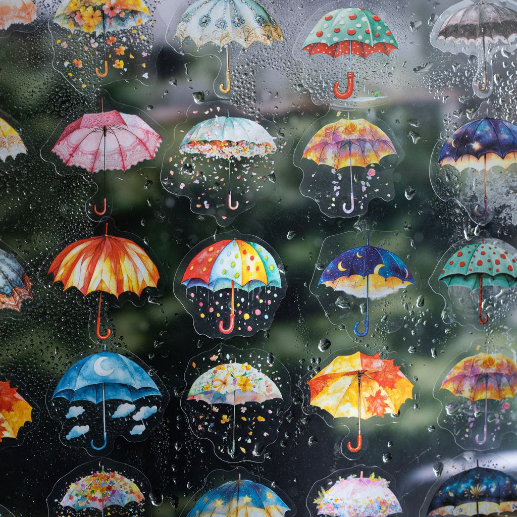 50 Pcs Umbrella PET Stickers YSWSL