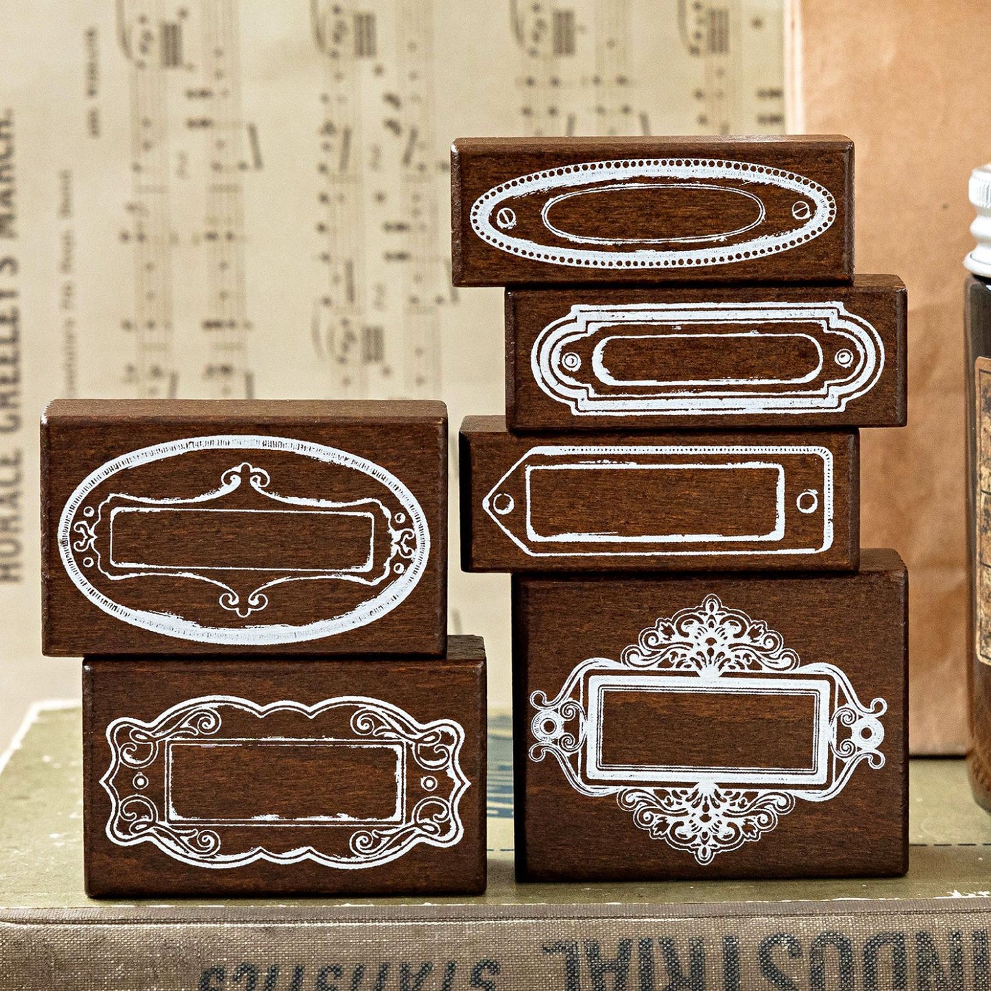Vitnage Notepad Themed Wooden Stamp BKDAS