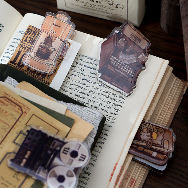 11 Pcs Creative PET Stickers and Clip MHDSG